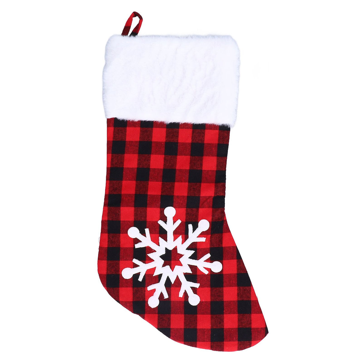 Christmas Stocking Gift Bags Cute Decals Large Capacity Exquisite Workmanship Brighter Color Large Christmas StockingSnowflake