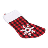 Christmas Stocking Gift Bags Cute Decals Large Capacity Exquisite Workmanship Brighter Color Large Christmas StockingSnowflake - Top-Down View