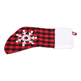 Christmas Stocking Gift Bags Cute Decals Large Capacity Exquisite Workmanship Brighter Color Large Christmas StockingSnowflake - Rear View