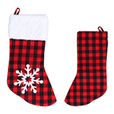 Christmas Stocking Gift Bags Cute Decals Large Capacity Exquisite Workmanship Brighter Color Large Christmas StockingSnowflake - Extra Image