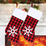 Christmas Stocking Gift Bags Cute Decals Large Capacity Exquisite Workmanship Brighter Color Large Christmas StockingSnowflake