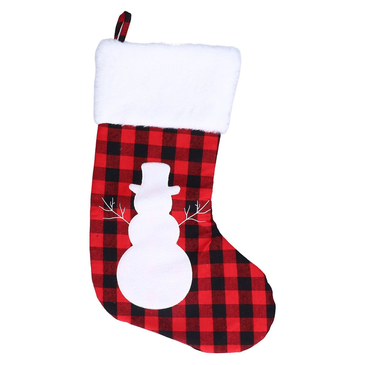 Christmas Stocking Gift Bags Cute Decals Large Capacity Exquisite Workmanship Brighter Color Large Christmas StockingSnowman