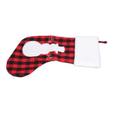 Christmas Stocking Gift Bags Cute Decals Large Capacity Exquisite Workmanship Brighter Color Large Christmas StockingSnowman - Rear View