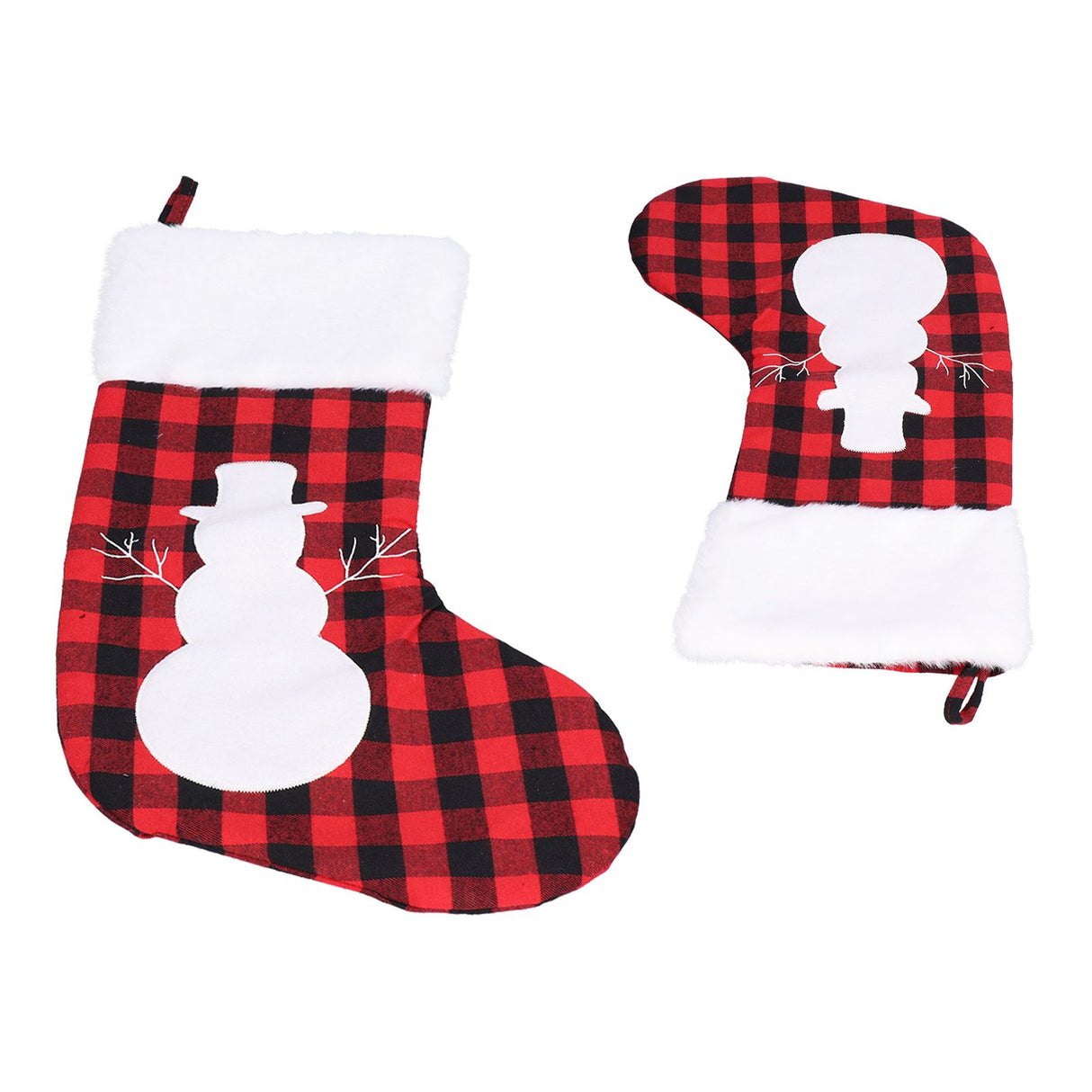 Christmas Stocking Gift Bags Cute Decals Large Capacity Exquisite Workmanship Brighter Color Large Christmas StockingSnowman