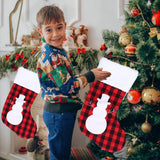 Christmas Stocking Gift Bags Cute Decals Large Capacity Exquisite Workmanship Brighter Color Large Christmas StockingSnowman