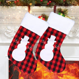 Christmas Stocking Gift Bags Cute Decals Large Capacity Exquisite Workmanship Brighter Color Large Christmas StockingSnowman