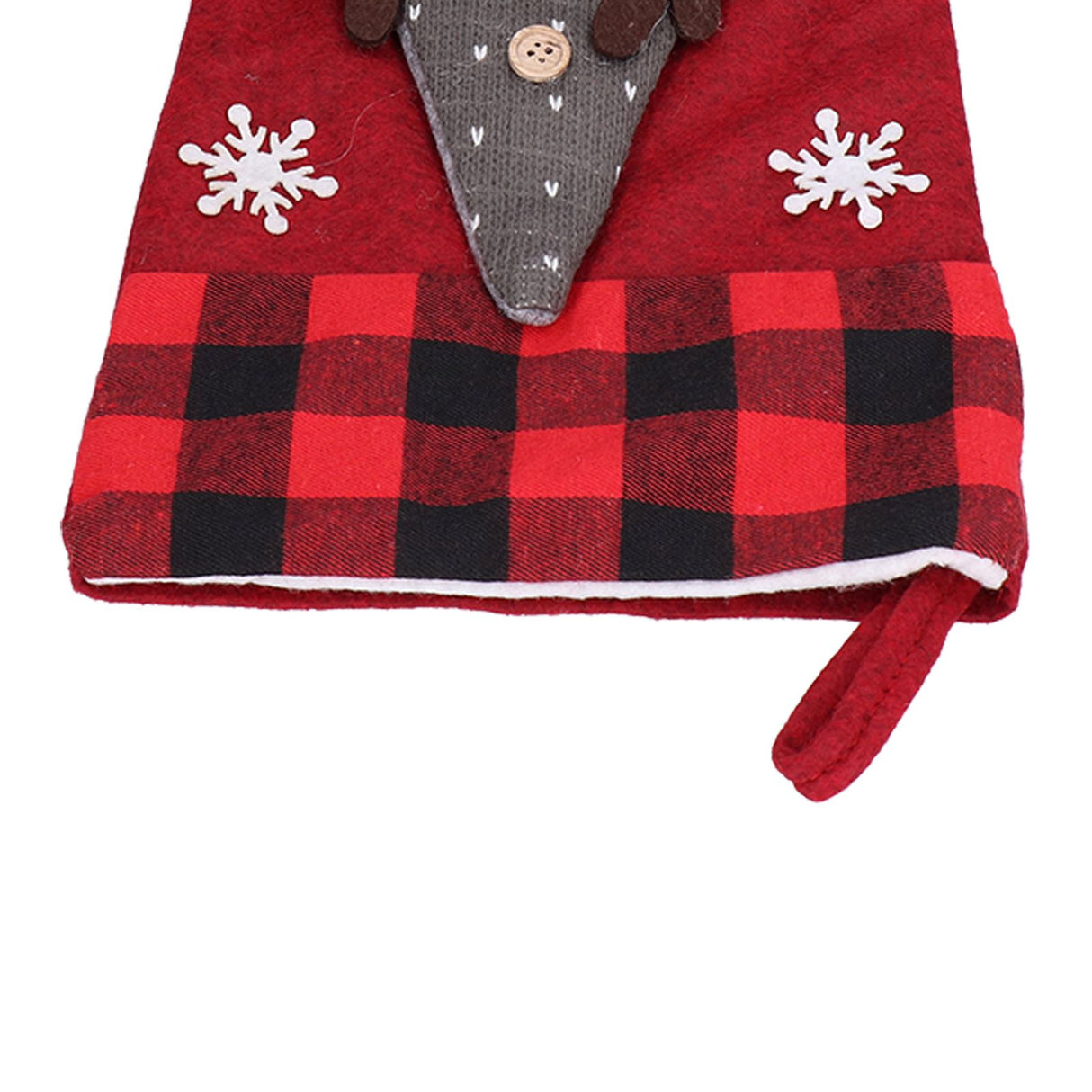 Christmas Stocking with Faceless Doll Decor Home Shop Party Xmas Tree Gift Bag Ornament PendantRed