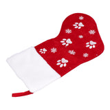 Christmas Stocking Gift Bag Xmas Tree Hanging Pendant Craft for Home Party Decorative OrnamentRed - Rear View