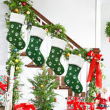 Christmas Stocking Gift Bag Xmas Tree Hanging Pendant Craft for Home Party Decorative OrnamentGreen