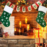 Christmas Stocking Gift Bag Xmas Tree Hanging Pendant Craft for Home Party Decorative OrnamentGreen