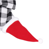 Christmas Tree Decorations Polyester Grids Pattern Christmas Hanging Stocking Pendant Children Gift Bag(Black White ) - Extra Image