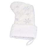 Polyester Christmas Stocking Pendant with Embroidery Snowflake Pattern Xmas Tree Decoration OrnamentSilver - Extra Image