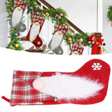 Christmas Stocking Christmas Tree Ornament Gift Bag Christmas Pendant Stocking for Home Party DecorationRed