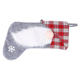 Christmas Stocking Christmas Tree Ornament Gift Bag Christmas Pendant Stocking for Home Party DecorationGray - Side View