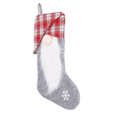 Christmas Stocking Christmas Tree Ornament Gift Bag Christmas Pendant Stocking for Home Party DecorationGray