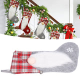Christmas Stocking Christmas Tree Ornament Gift Bag Christmas Pendant Stocking for Home Party DecorationGray - Extra Image