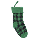 Mini Knitting Christmas Stocking Acrylic Fiber Xmas Tree Hanging Pendant Ornament Home Party Decoration(Black Green ) - Close-Up Angle