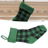 Mini Knitting Christmas Stocking Acrylic Fiber Xmas Tree Hanging Pendant Ornament Home Party Decoration(Black Green ) - Extra Image