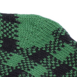 Mini Knitting Christmas Stocking Acrylic Fiber Xmas Tree Hanging Pendant Ornament Home Party Decoration(Black Green )