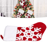 Cute Christmas Stocking Christmas Tree Ornament Gift Bag Christmas Fireplace Pendant for Festival DecorationSnowflake - Extra Image