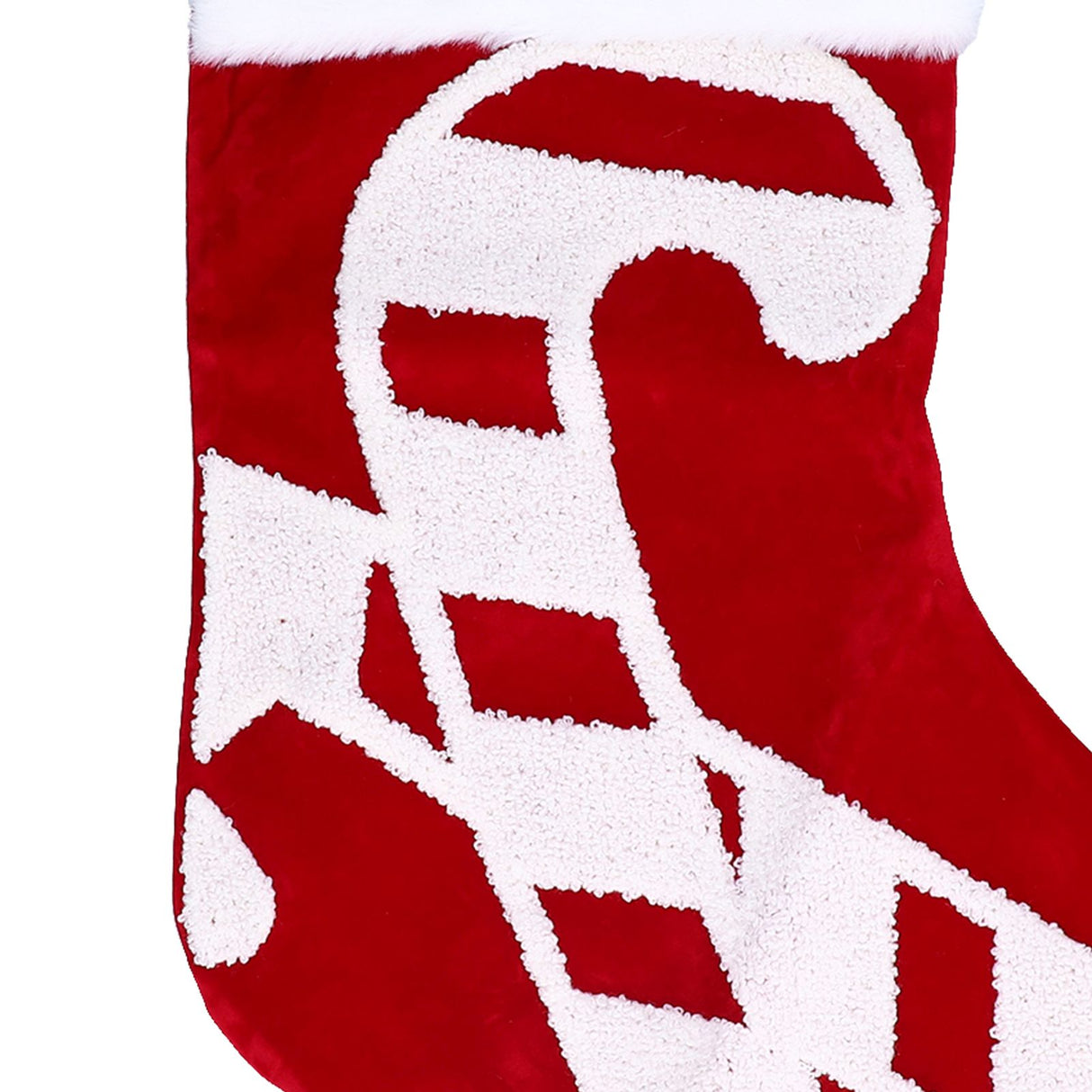 Cute Christmas Stocking Christmas Tree Ornament Gift Bag Christmas Fireplace Pendant for Festival DecorationWalking Stick
