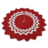 Christmas Tree Skirt Acrylic Fiber Knitting Floor Mat Cover Pad Xmas Party Home Decoration Props - Front View