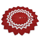 Christmas Tree Skirt Acrylic Fiber Knitting Floor Mat Cover Pad Xmas Party Home Decoration Props - 45-Degree Angle