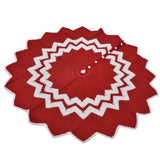 Christmas Tree Skirt Acrylic Fiber Knitting Floor Mat Cover Pad Xmas Party Home Decoration Props - Rear View