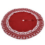 Knitted Christmas Tree Skirt Reusable Xmas Tree Stand Mat Floor Protector Home Party DecorationRed