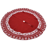 Knitted Christmas Tree Skirt Reusable Xmas Tree Stand Mat Floor Protector Home Party DecorationRed
