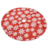 Christmas Tree Skirt White Snowflake Pattern Xmas Tree Mat for Holiday Party Decorations122cm/48.0in - Side View