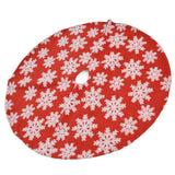 Christmas Tree Skirt White Snowflake Pattern Xmas Tree Mat for Holiday Party Decorations122cm/48.0in