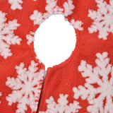 Christmas Tree Skirt White Snowflake Pattern Xmas Tree Mat for Holiday Party Decorations122cm/48.0in - Extra Image