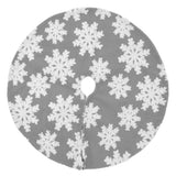 Christmas Tree Skirt Cute Snowflake Patterns Reused Beautiful Practical Christmas Tree Decorations for Decor Background78cm