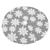 Christmas Tree Skirt Cute Snowflake Patterns Reused Beautiful Practical Christmas Tree Decorations for Decor Background78cm - Side View