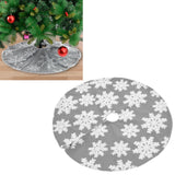 Christmas Tree Skirt Cute Snowflake Patterns Reused Beautiful Practical Christmas Tree Decorations for Decor Background78cm