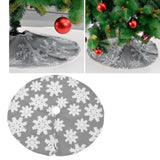 Christmas Tree Skirt Cute Snowflake Patterns Reused Beautiful Practical Christmas Tree Decorations for Decor Background78cm - Extra Image