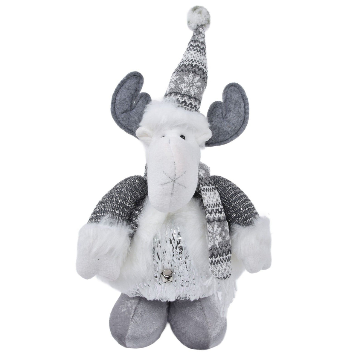 Retractable Christmas Elk Doll Polyester Christmas Ornament Gift Festival Decoration for Children Kids