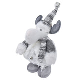 Retractable Christmas Elk Doll Polyester Christmas Ornament Gift Festival Decoration for Children Kids - Front View