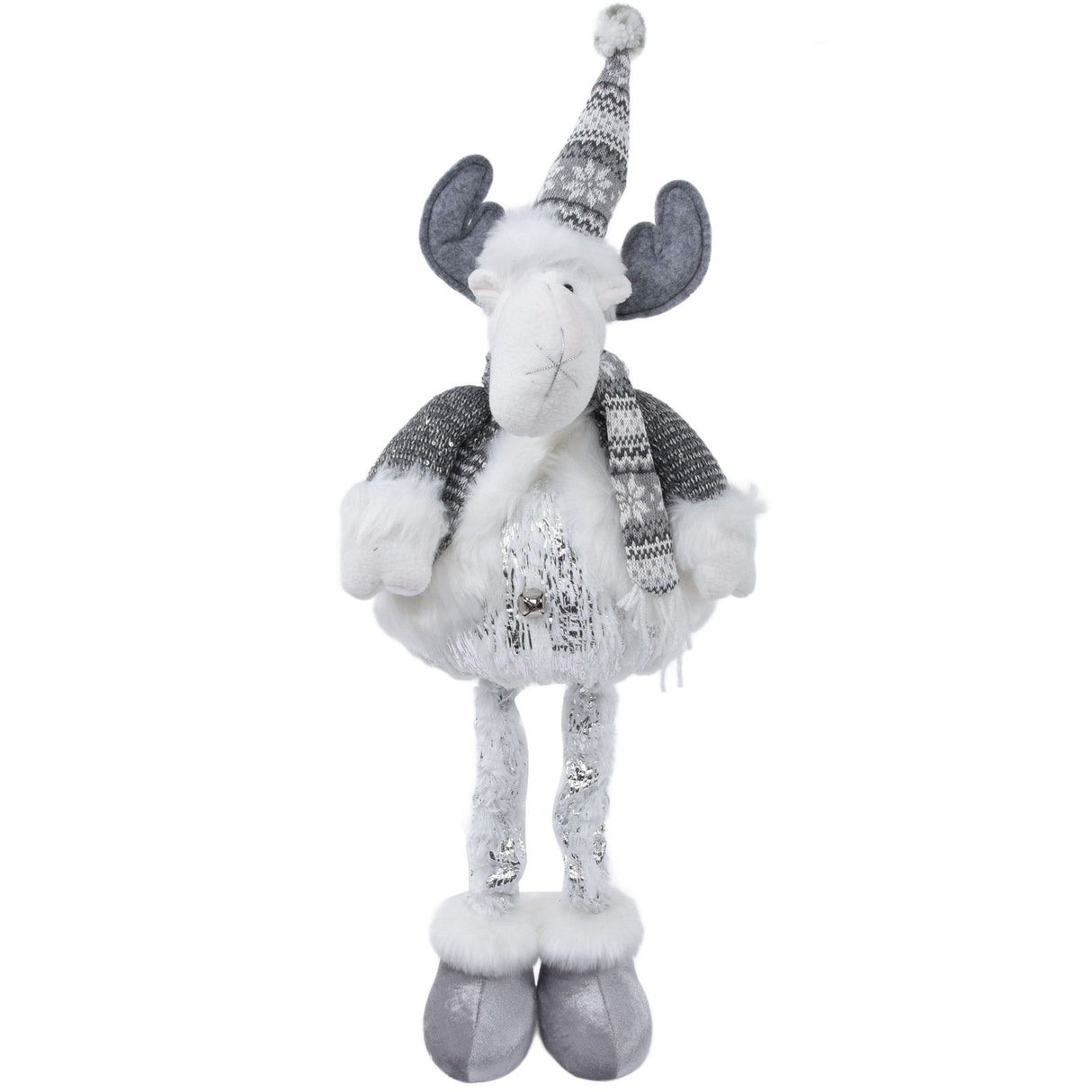 Retractable Christmas Elk Doll Polyester Christmas Ornament Gift Festival Decoration for Children Kids