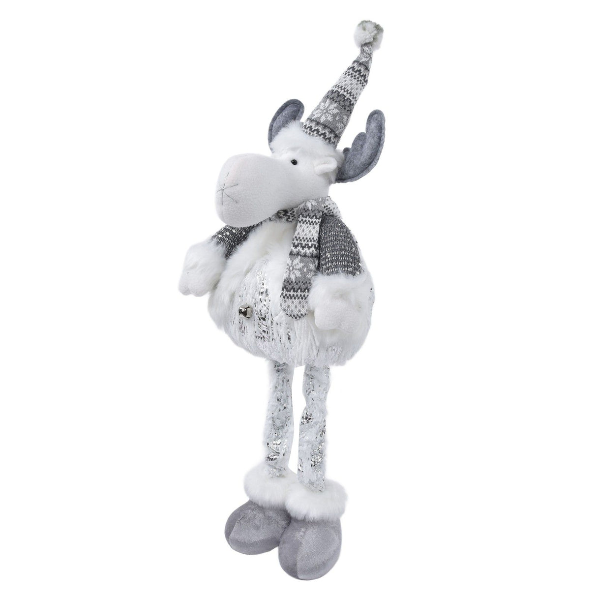 Retractable Christmas Elk Doll Polyester Christmas Ornament Gift Festival Decoration for Children Kids