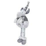 Retractable Christmas Elk Doll Polyester Christmas Ornament Gift Festival Decoration for Children Kids