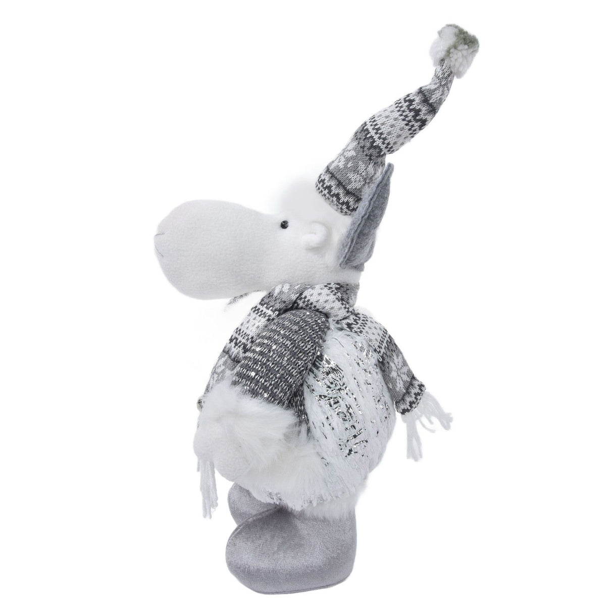 Retractable Christmas Elk Doll Polyester Christmas Ornament Gift Festival Decoration for Children Kids