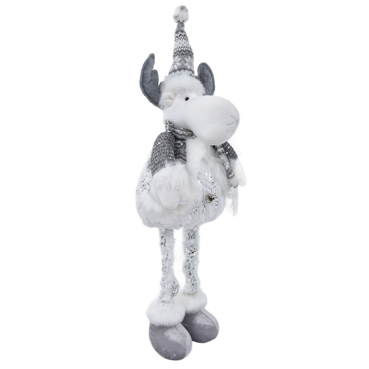 Retractable Christmas Elk Doll Polyester Christmas Ornament Gift Festival Decoration for Children Kids