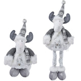 Retractable Christmas Elk Doll Polyester Christmas Ornament Gift Festival Decoration for Children Kids - Extra Image