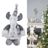 Retractable Christmas Elk Doll Polyester Christmas Ornament Gift Festival Decoration for Children Kids - Extra Image