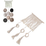 Boho Hat Wall Hanging Rack Cotton Rope Woven Bohemian Caps Holder for Home Office StudioType A
