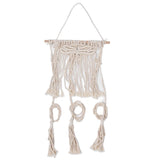 Boho Hat Wall Hanging Rack Cotton Rope Woven Bohemian Caps Holder for Home Office StudioType B