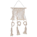 Boho Hat Wall Hanging Rack Cotton Rope Woven Bohemian Caps Holder for Home Office StudioType B