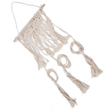 Boho Hat Wall Hanging Rack Cotton Rope Woven Bohemian Caps Holder for Home Office StudioType B